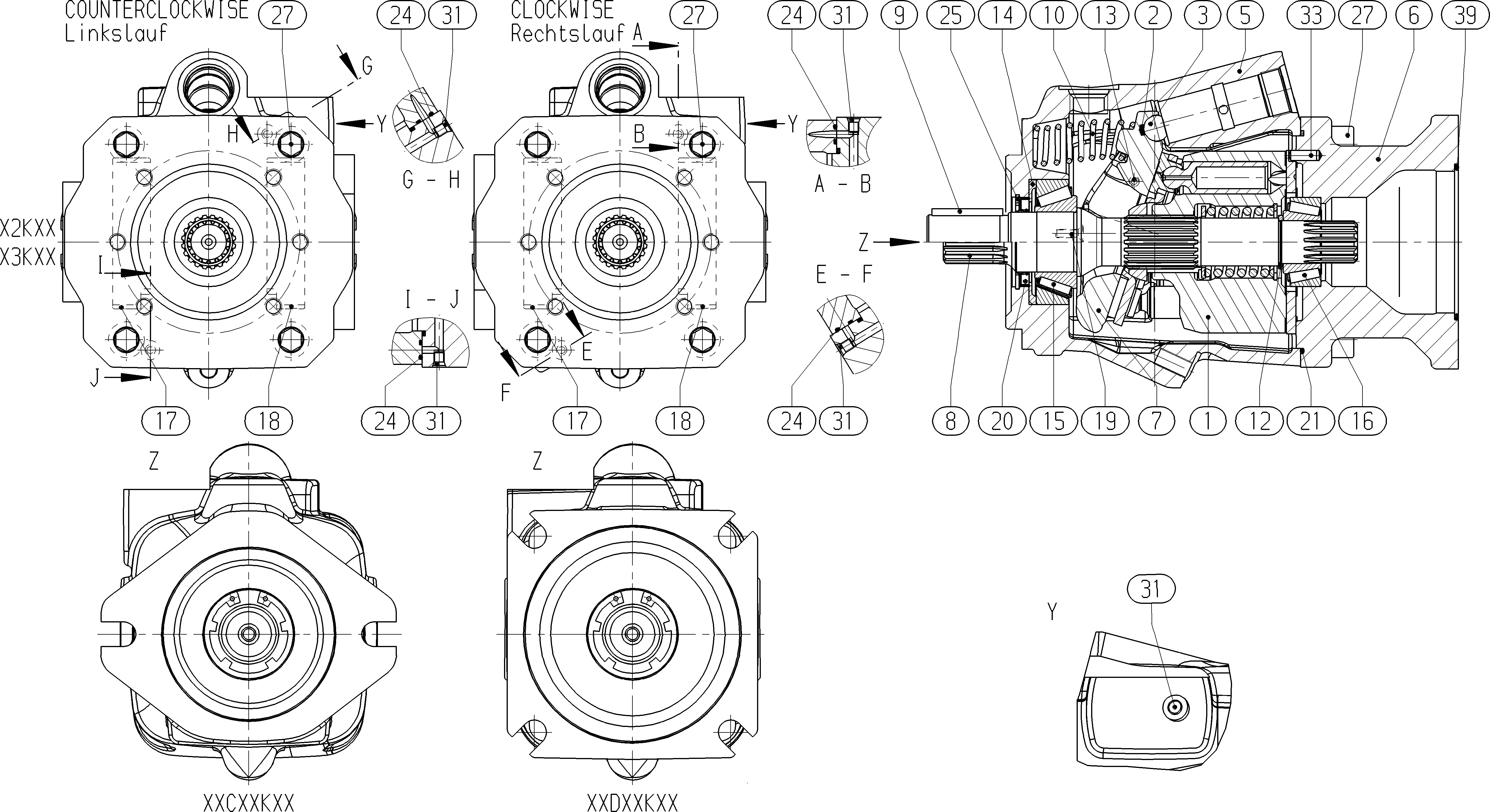 G A10V O 63 DR /53R-VWC62K04/K68 — Rysunek