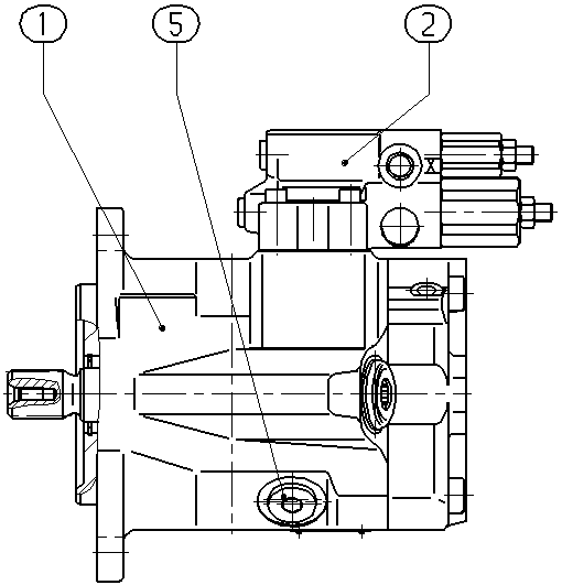 A A10V O 28 DRG /52L-VSC64N00 -S2110 — Rysunek