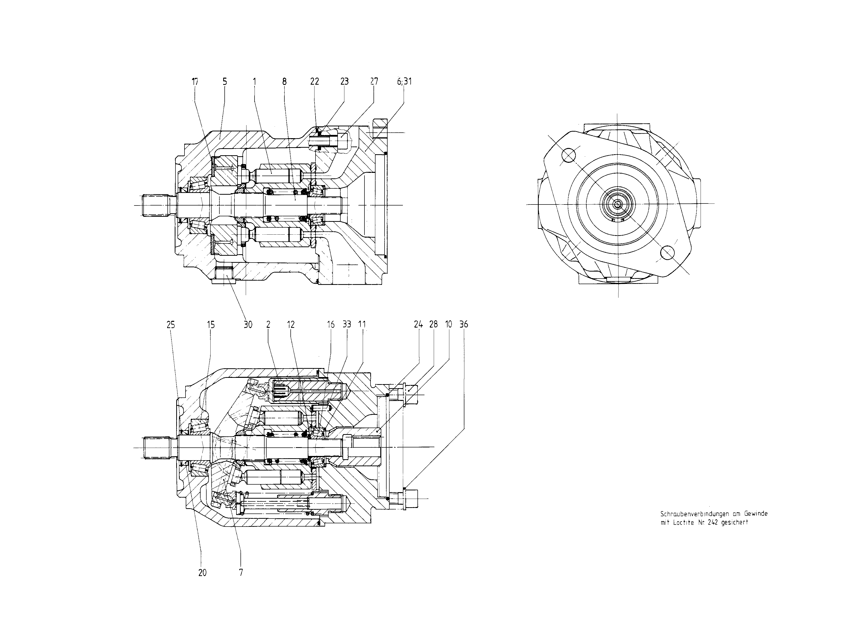 G A10V O 28 OV /31L-PSC12K52 -SO136 — Rysunek