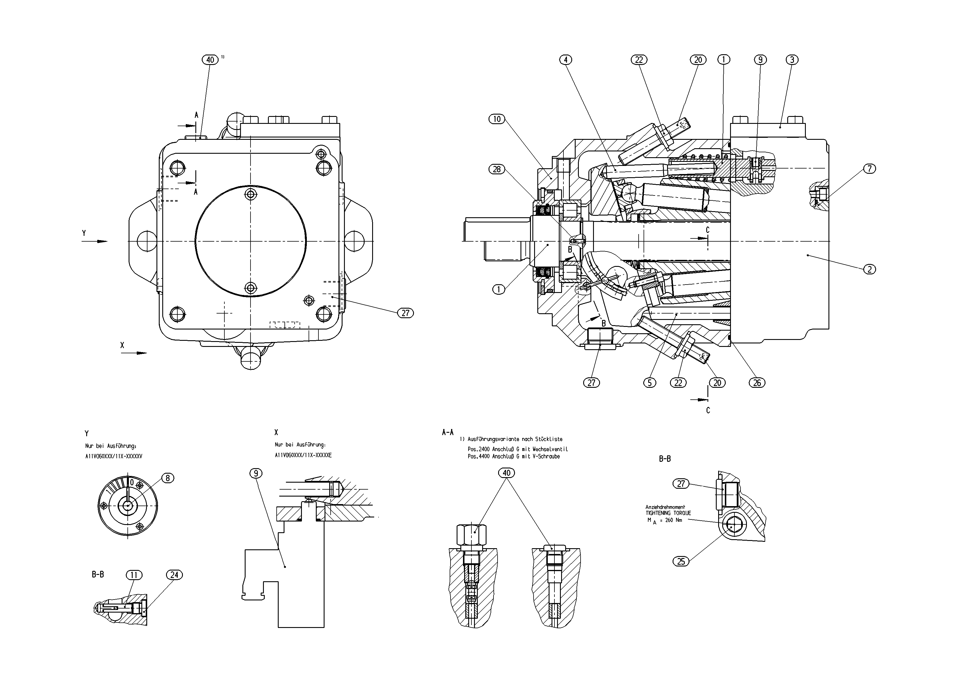 A11VO60NV/10L-XZC12K04E-S — Rysunek