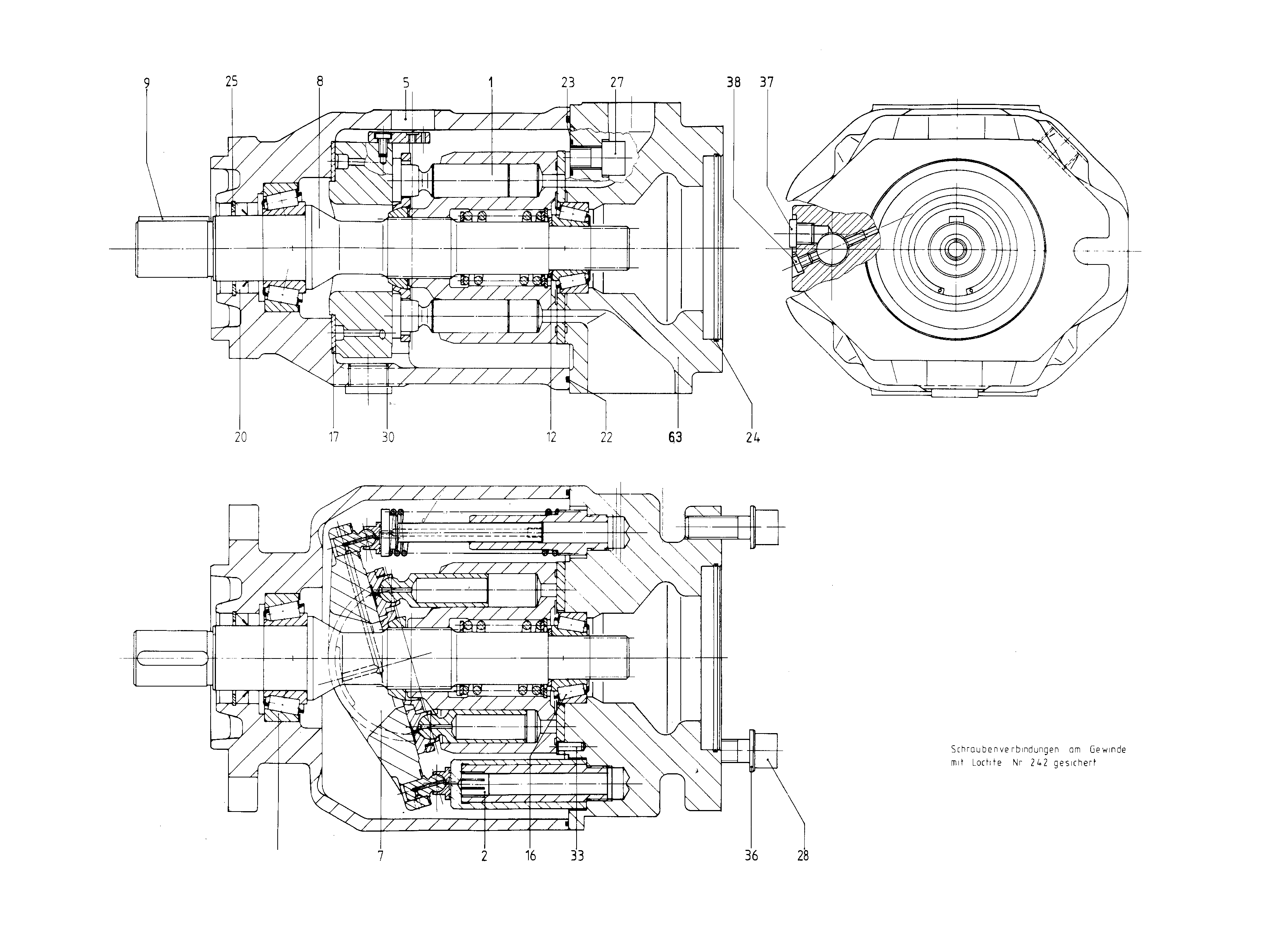 G A10VSO100 DFE /31R-VPA12K24 LR -SO391 — Rysunek