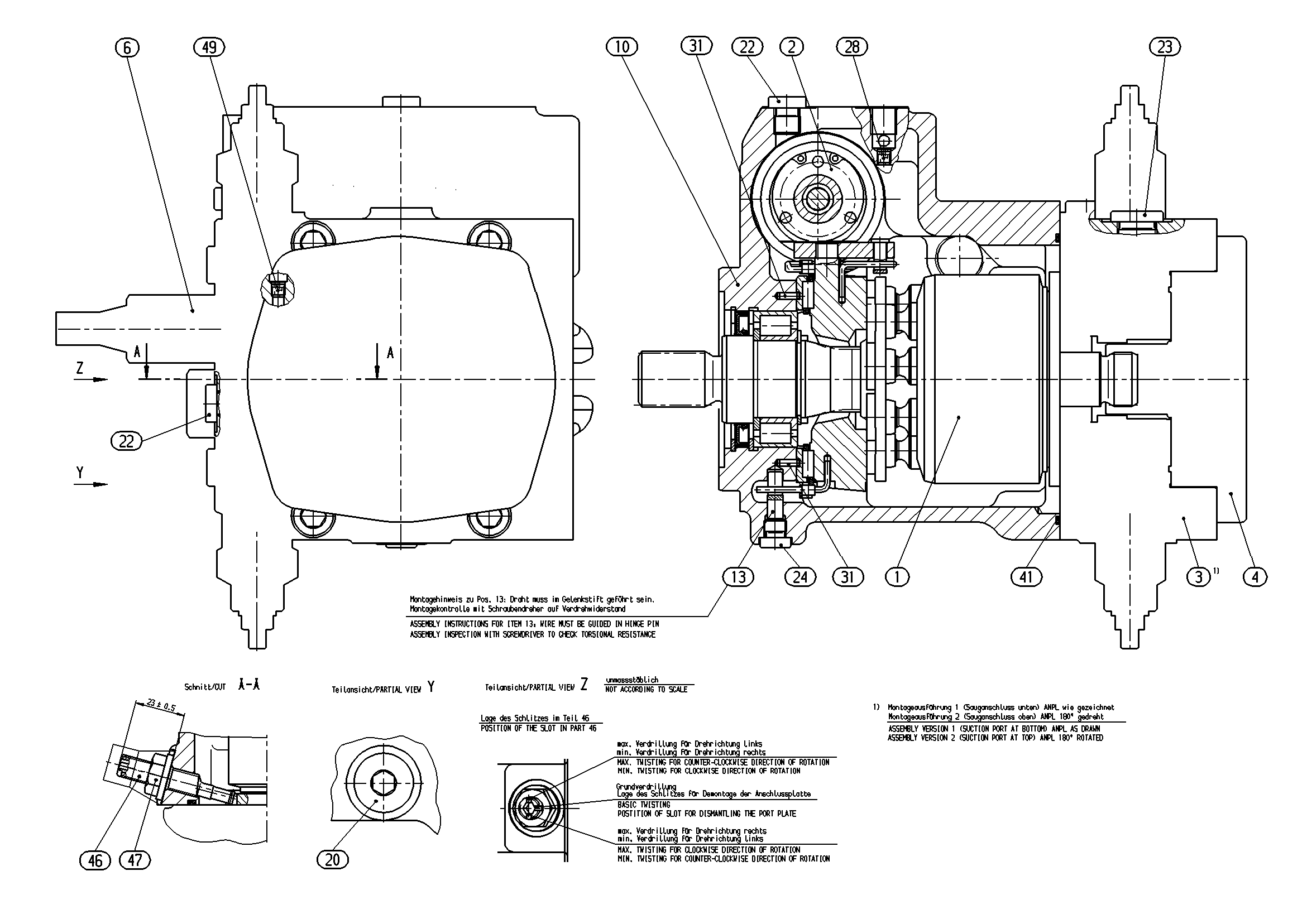 A10VG45DG2/10R-NSC10F015S-S — Rysunek