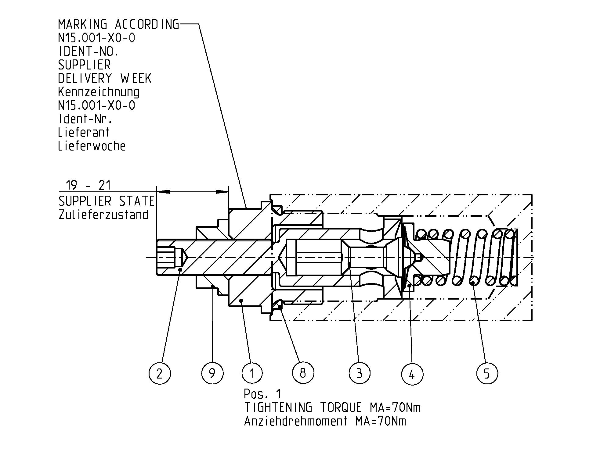 HYDRAULICZNY ZAWÓR UPUSTOWY — Rysunek