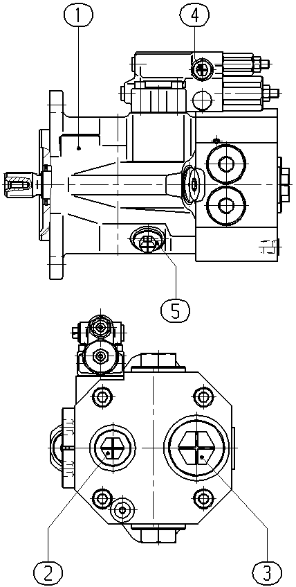 AL A10VWO 28 DFR1/52W-VSC64N00 — Rysunek