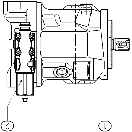 A A10V O 45 DFR /31R-VSC62N00 -S2709 — Rysunek