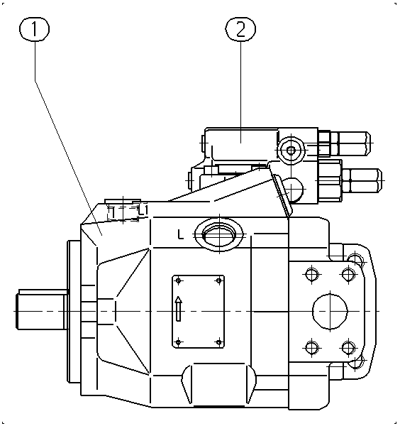 A A10V O 45 DFR /52L-PKC62N00 — Rysunek