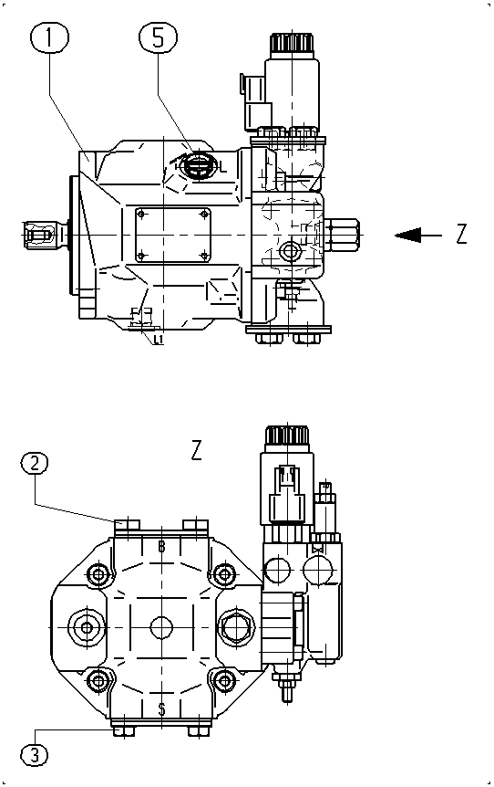 AL A10VSO 18ED 73/31L-VSC12N00 -S1834 — Rysunek