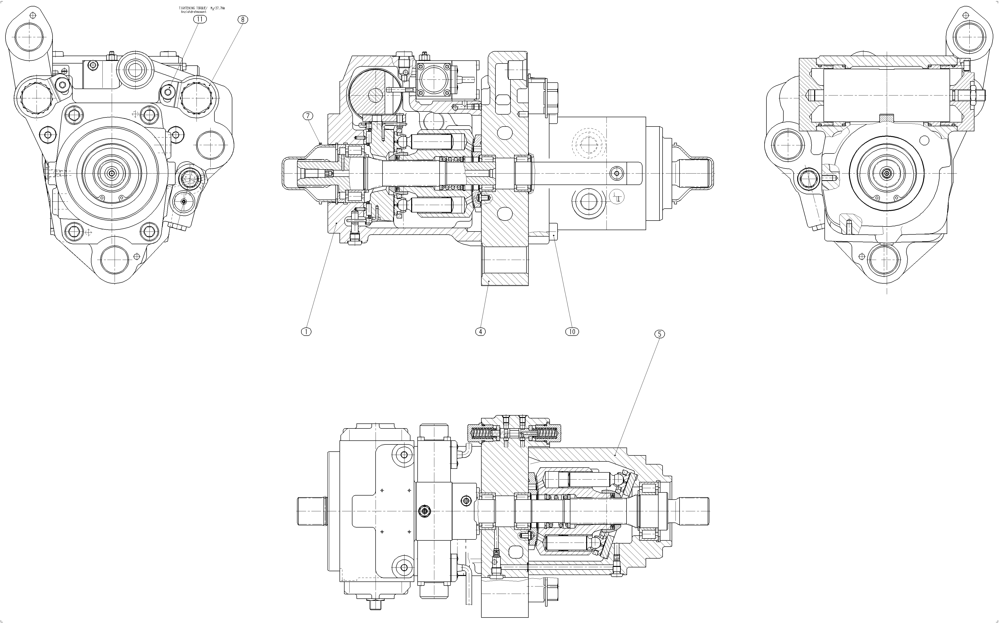 A4VG40EP1/X+A4FM40/X-ECCOM1,8MW5 — Rysunek