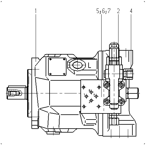 AA10VSO45DFR1/31R-PPA12N00-SO434 — Rysunek