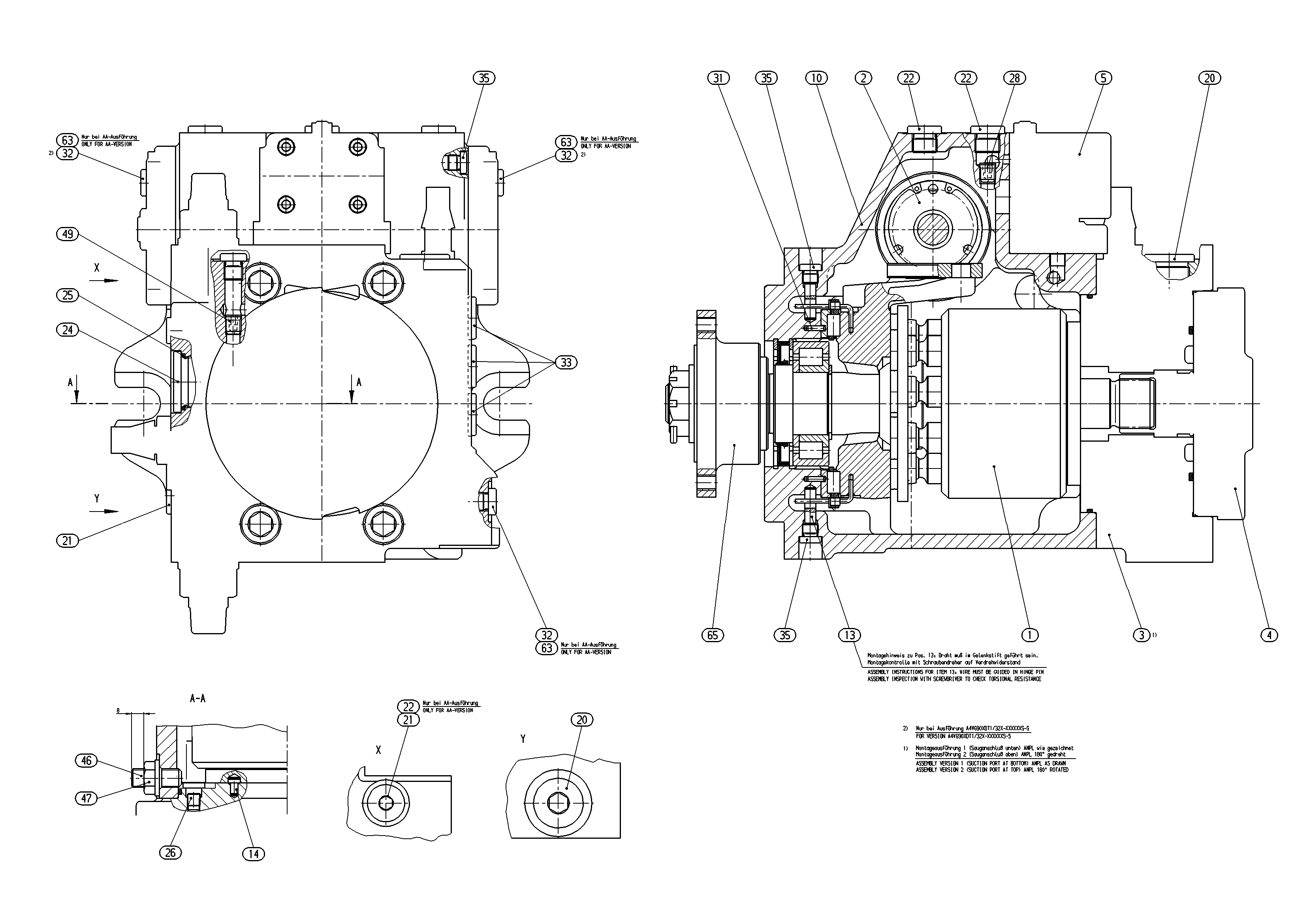 A4VG90HWD1/32L-NXF02F001S-S — Rysunek