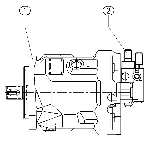A A10V O 71 DFR1/31R-VSC11N00 -SO420 — Rysunek