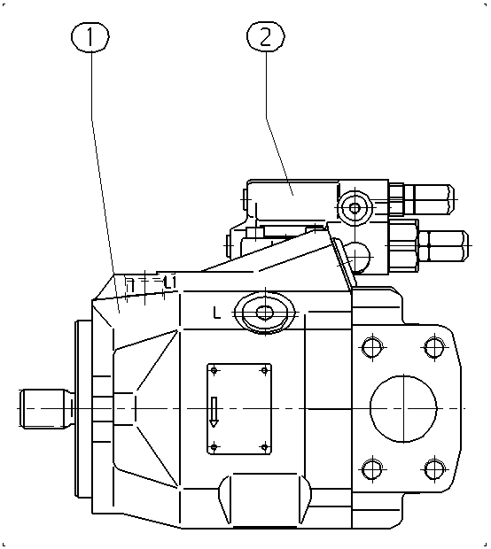 A A10V O 45 DR /52R-VUC12N00 -S1124 — Rysunek