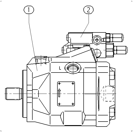 A A10V O 45 DR /52L-PSC64N00 — Rysunek