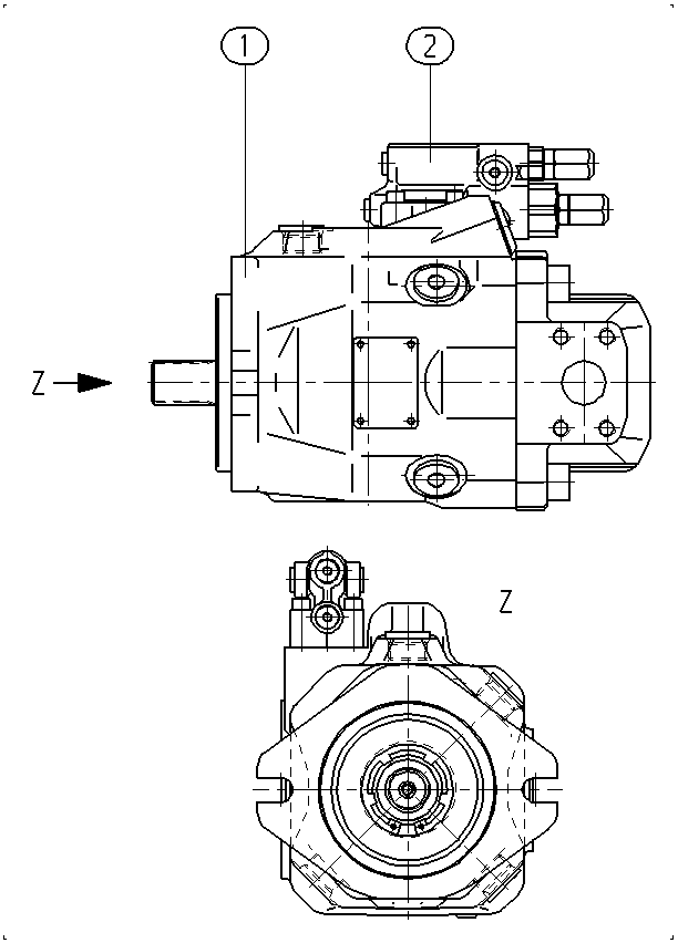 A A10V O 60 DR /52L-PWC62N00 -S1511 — Rysunek