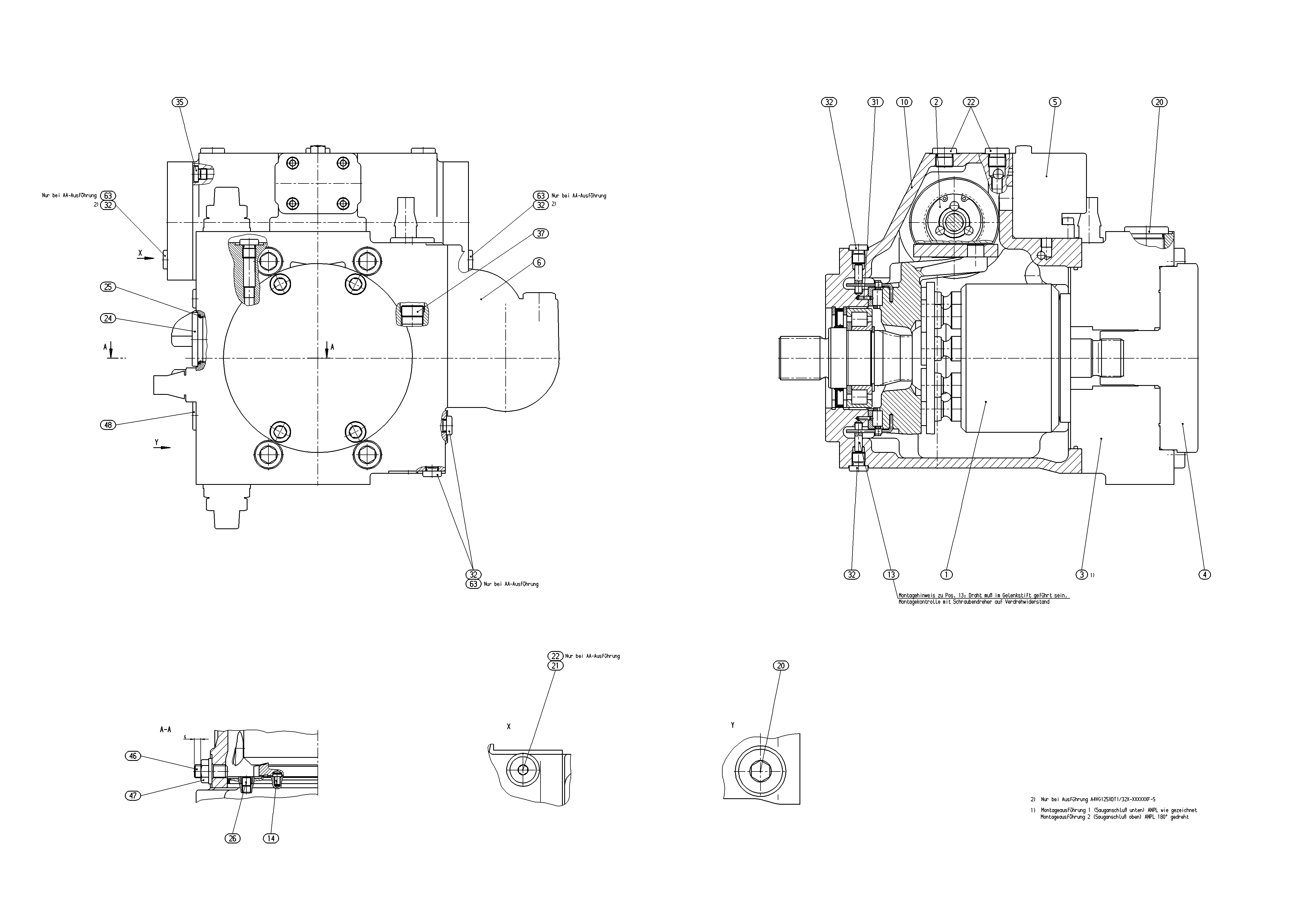 AA4VG125HDD1/32R-NSF52F011F-S — Rysunek