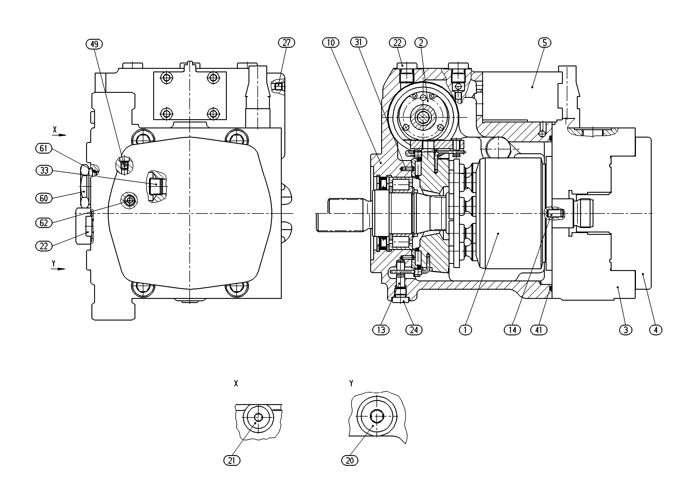 A10VG45EP4M1/10R-NSC10F005DH-S — Rysunek