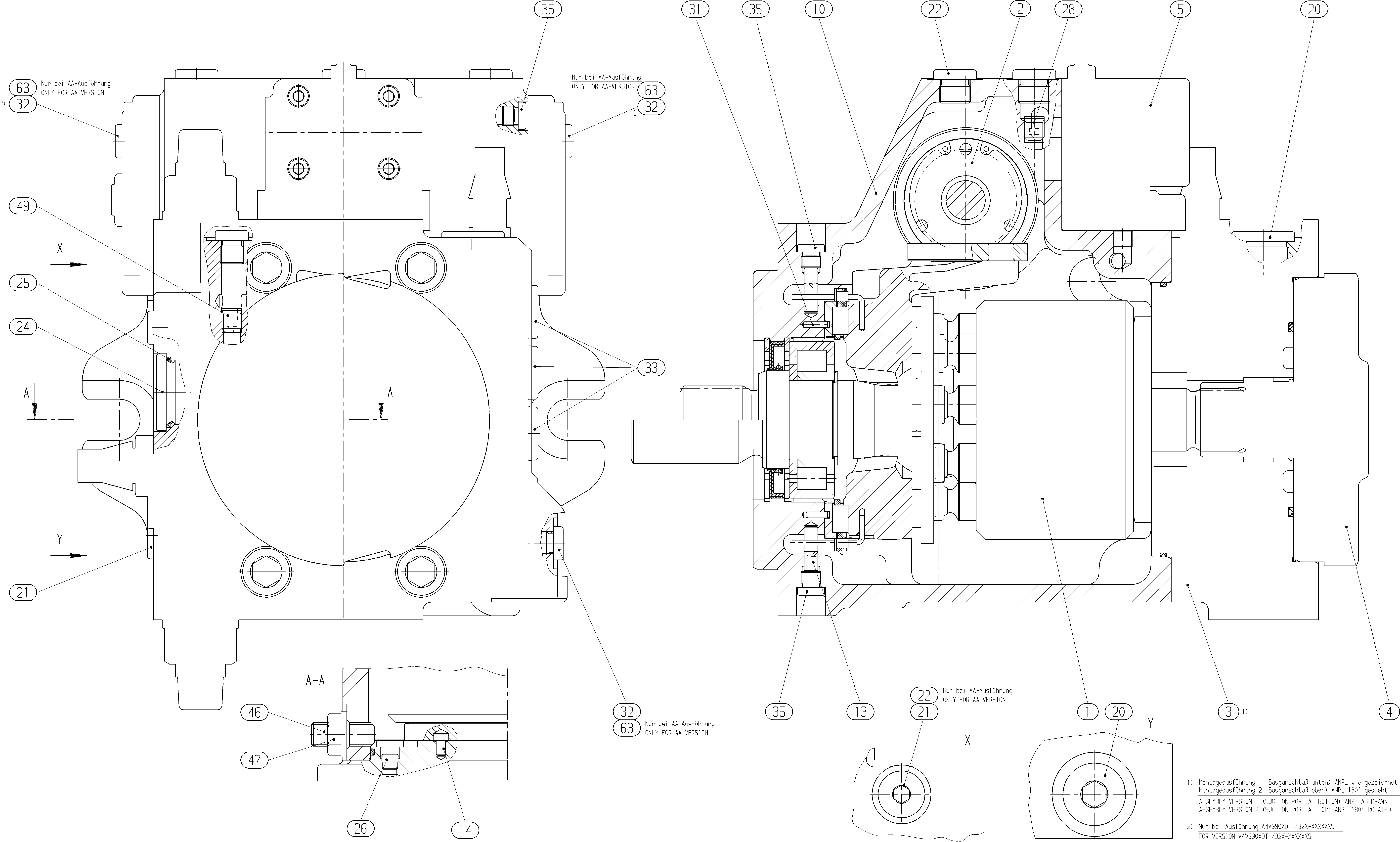 A4VG105EP4DT1/32L-NSF02F021SX-S — Rysunek