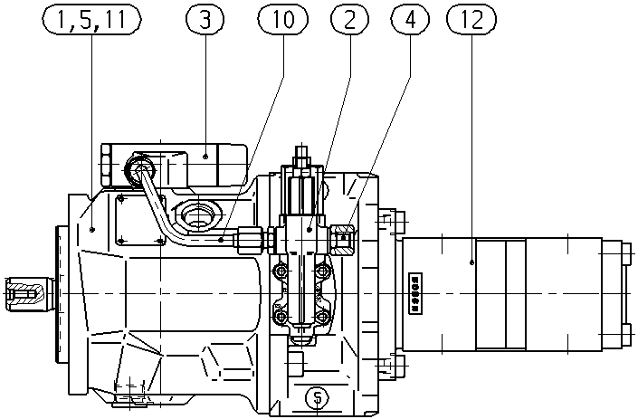 A A10V O 45 DFLR/31R-VSC62G88 -SO 52 — Rysunek