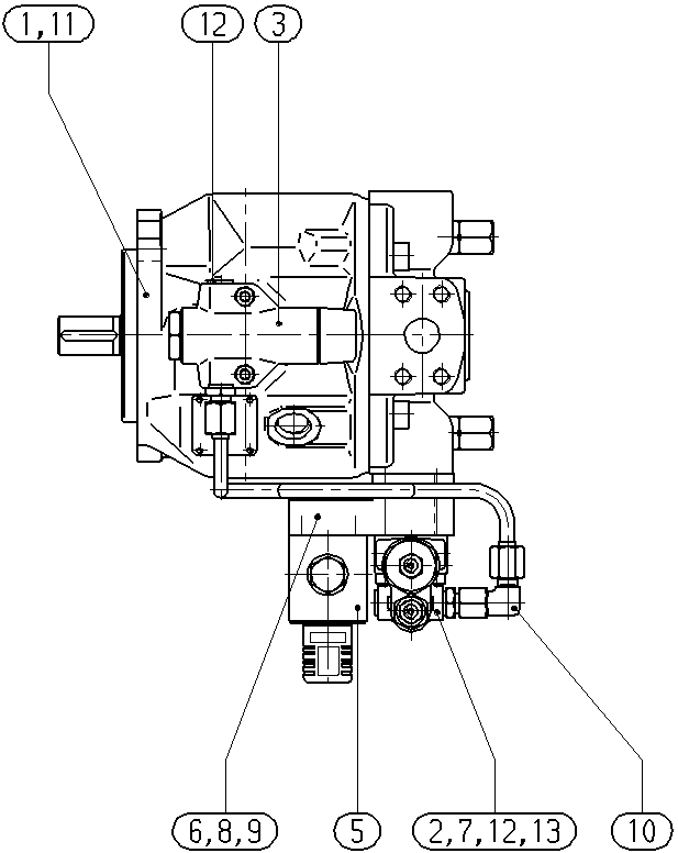 A A10VSO 28 DFLR1/31R-VPA12N00 -S2608 — Rysunek