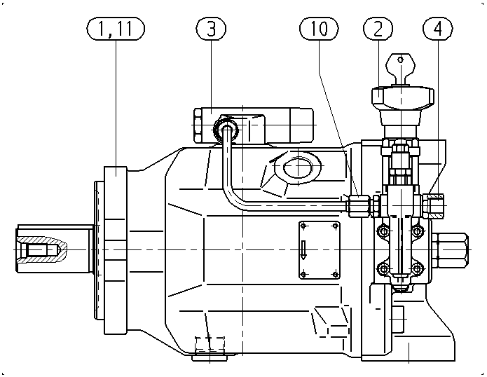 AA10VSO100DFLR/31R-PPA12N00-SO155 — Rysunek