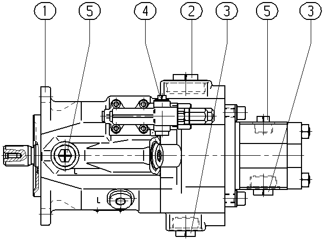 AL A10V O 45 DFR1/52L-VSCXXH00 CNH-S1640 — Rysunek