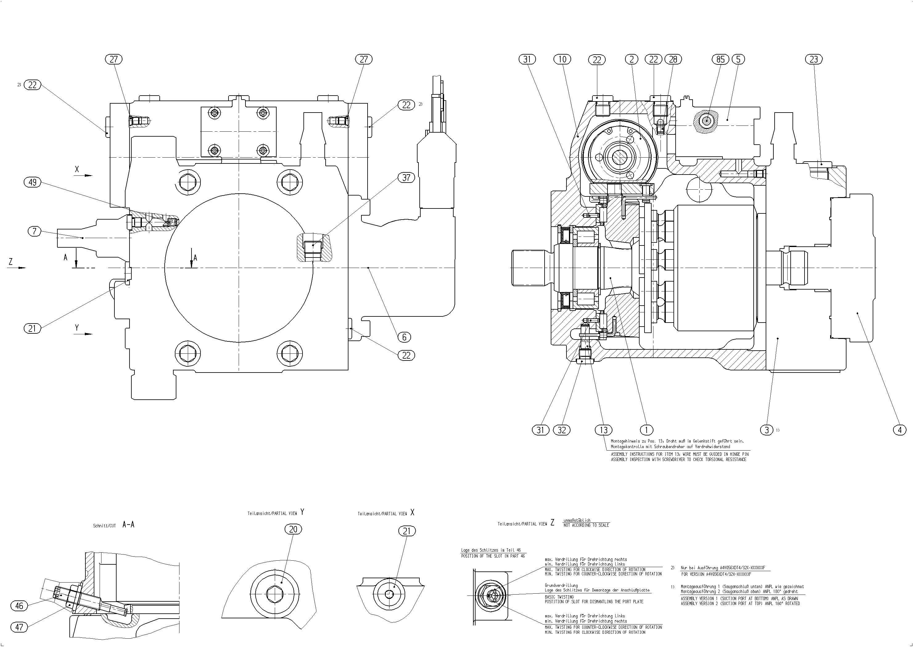 A4VG56EP3DM8/32R-NSC02F025BP — Rysunek
