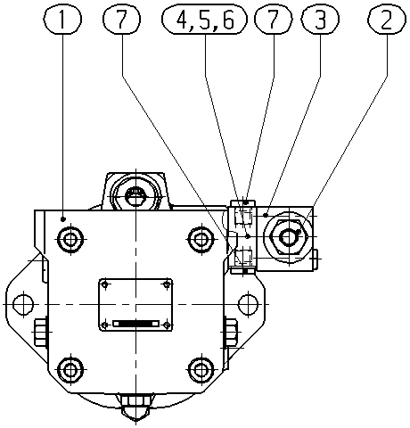A A10V E 28 HZ6 /52W1-VRF10N007-SO625 — Rysunek
