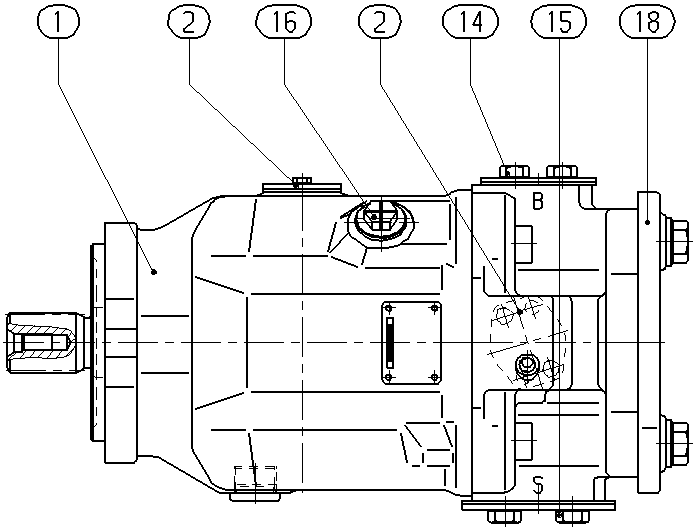 A A10VSO 45 DFEH/31L-PRA12KB4 -S2371 — Rysunek